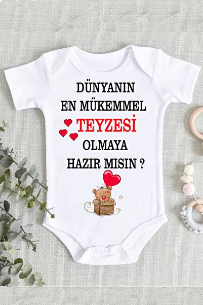 Anneanne Müjde Anneanne Olmaya Hazır Mısın Organik Baskı Zıbın Body