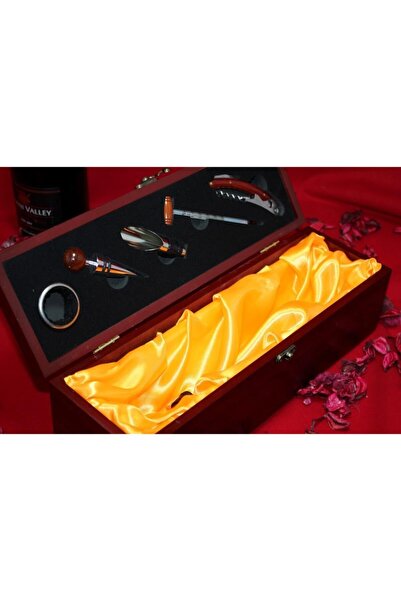 Genel Markalar Ahşap Tirbuşon Seti Şaraplık Şarap Açacağı Seti