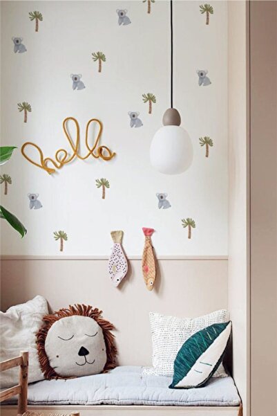 WALLHUMAN Mini Koala Ve Palm Duvar Stickerı