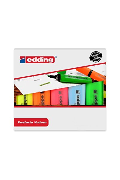 Edding قلم تحديد 344 - قلم تحديد (قابل لإعادة الملء) 2-5 ملم مجموعة 5 ألوان