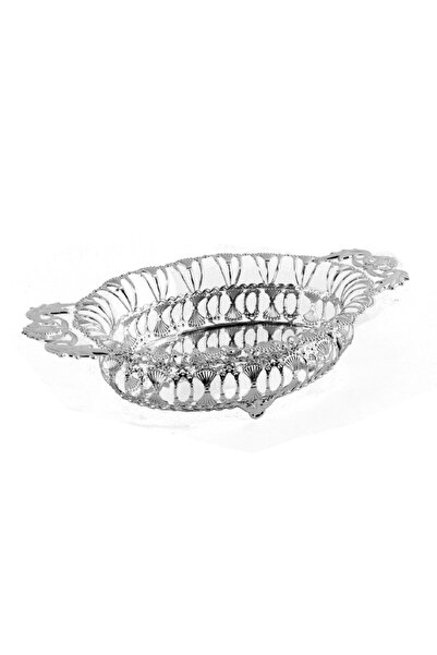 KAZIM ALIÇ Menekşe Şekerlik Sunumluk Meyvelik Çikolatalık Gümüş 40 Cm