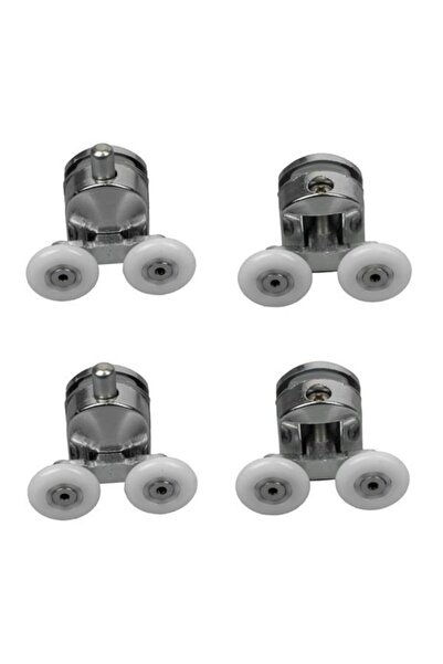 EYM Duşakabin Tekerleği Metal Gövdeli Krom 4 Lü Set Teker Çapı 24 Mm