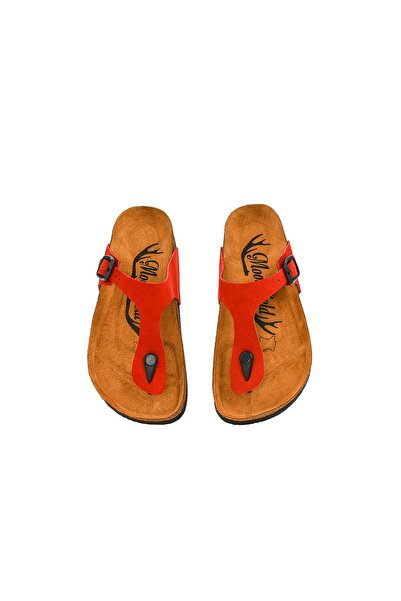 Moosefield Kids Papuci roșii pentru copii din piele naturală