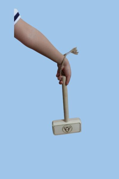 Ahtek Set of 4 Wooden Toys - Turkey Mask, Shield, Sword and Thor Hammer