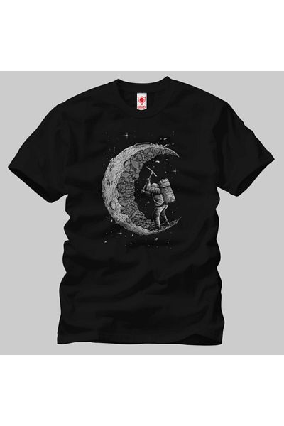 Built By Crazy Tricou unisex negru Astronaut Miner