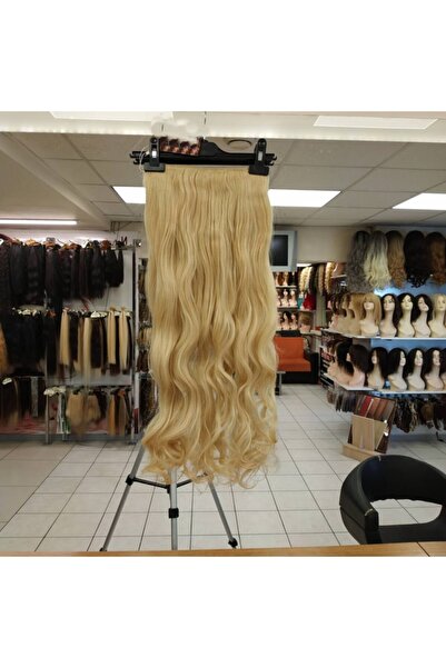 My Hair Türkiye Tek Parça Yarımay Çıtçıt Saç Koyu Platin Fiber Sentetik Renk ...