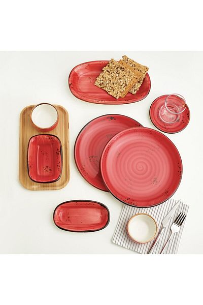 Emsan Beste 32 Piece Porcelain Breakfast Set for 6 Persons Pomegranate Flower
