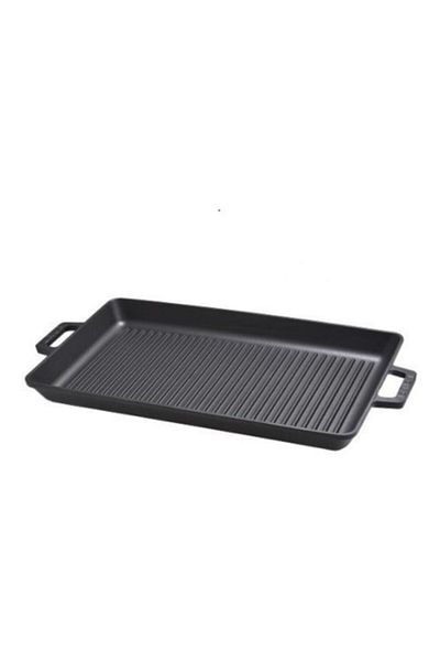 Lava Cast Iron Grill Pan with Metal Handle Size 26x45 Cm Lvecogt2645