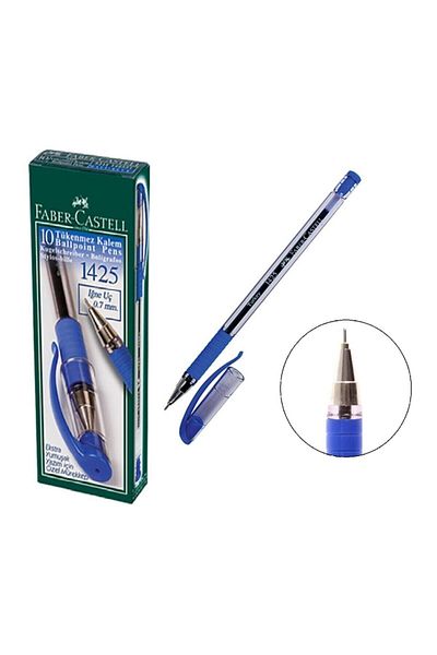 Faber Castell 1425 قلم حبر جاف أزرق 0.7 صندوق 10 قطع