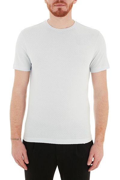 Emporio Armani Tricou albastru deschis pentru bărbați din bumbac cu gâtul rotund3k1t7q 1jm9z 0600