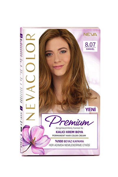 NEVA KOZMETİK Nevacolor Premium Kalıcı Krem Set Boya 8.07 Karamel