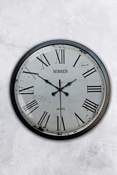 AİB STORE Δώρο 40 εκ. Μαύρο Μεταλλικό Ρολόι Τοίχου Γαλλίας