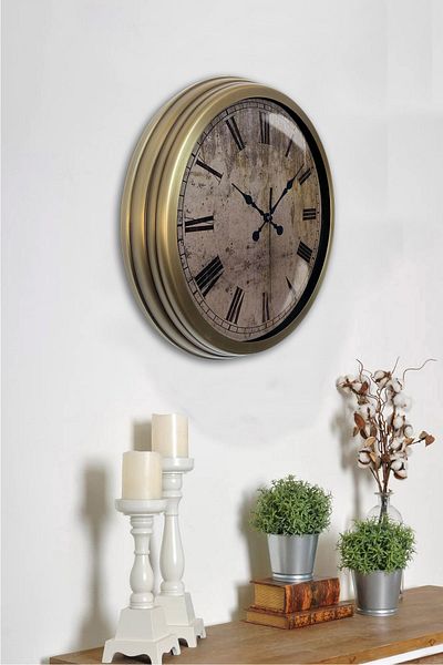 Kasva Concept Gift 40 cm Antique Metal Wall Clock