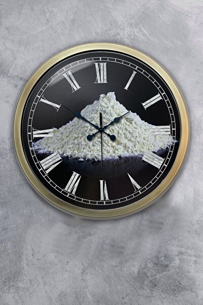 Platin Saat هدية ساعة حائط مطبخ معدنية عتيقة مقاس 40 سم