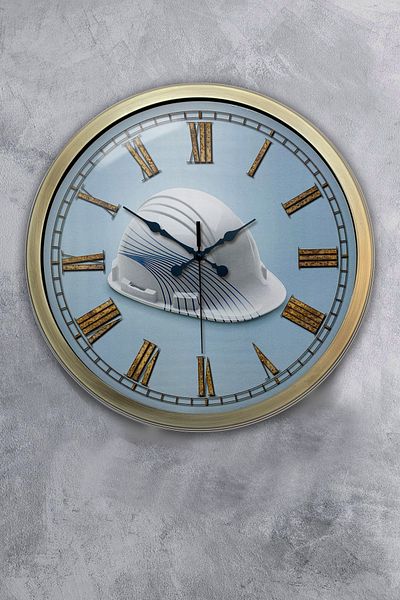 Kasva Concept 40 cm Antique Metal Construction Wall Clock