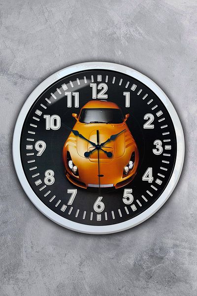 Kasva Concept Gift 40 cm White Metal Auto Gallery Wall Clock