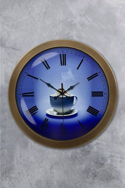 Kasva Concept 36 cm Antique Metal Kitchen Wall Clock