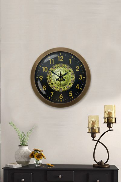 Kasva Concept Cadou 36 Cm Ceas de Perete Metal Anticat cu Verse