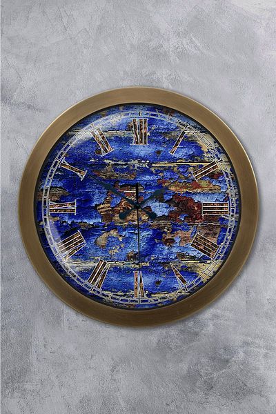 Kasva Concept Gift 36 cm Antique Metal Antique Wall Clock