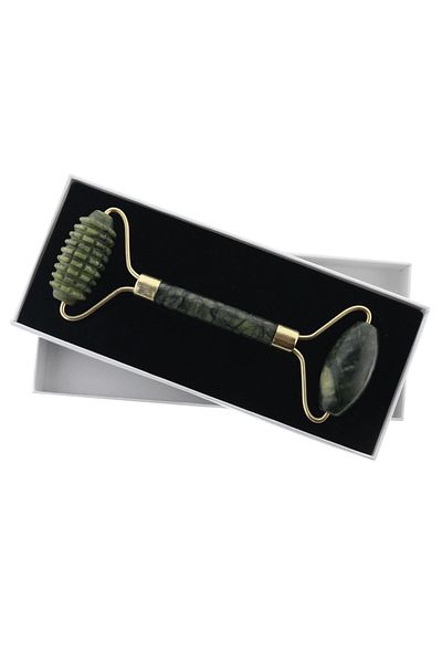 PEDRAS Yeşim Face Roller (One Side Serrated) Facial Massage Stone