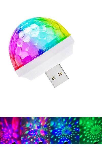 ARTI TEKNOLOJİ Mini Disko Topu Sese Duyarlı Usb Girişli 4w Led