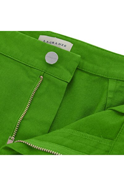 LAGRANZE Women's Green Chino Shorts
