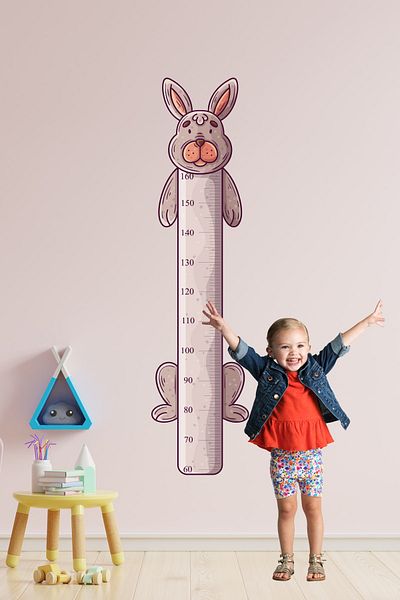 Tilki Dünyası Rabbit Children's Room Height Chart