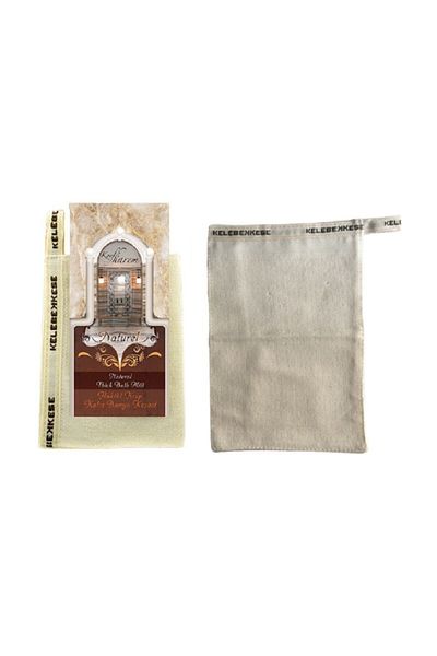 Kelebek Kese Genuine Thick White Crepe Pouch Bath Bath Pouch