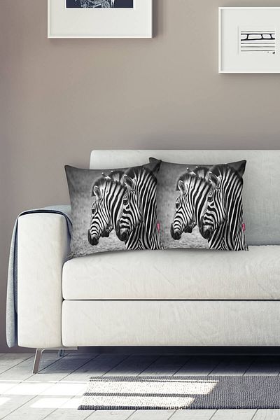Realhomes Modern Zebra Pattern Digital Printed Pillow Cushion Cover