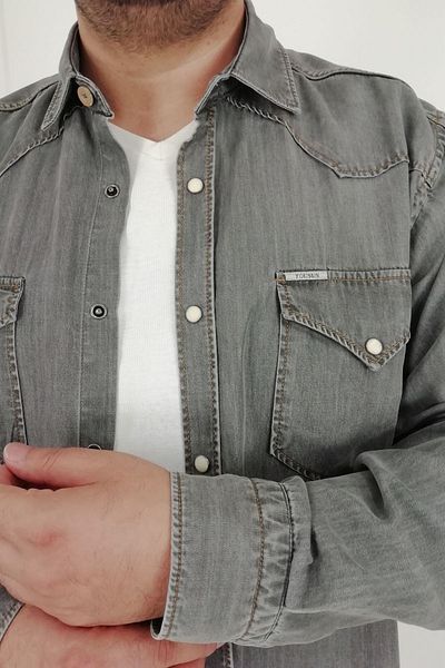 TOUSUS Ανδρικό πουκάμισο Regular Fit Western Denim Kls-1019-tss