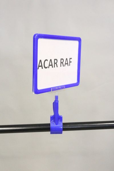 Acar Raf Πλαίσιο προώθησης προϊόντος Πλαστικό και μάνδαλο Ετικέτα τιμής Πλαίσιο A5 Μπλε