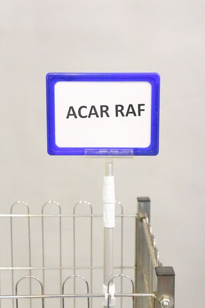 Acar Raf Πλαίσιο προώθησης προϊόντος Πλαστικό και ετικέτα τιμής ελατηρίου Α6 Πλαίσιο μπλε