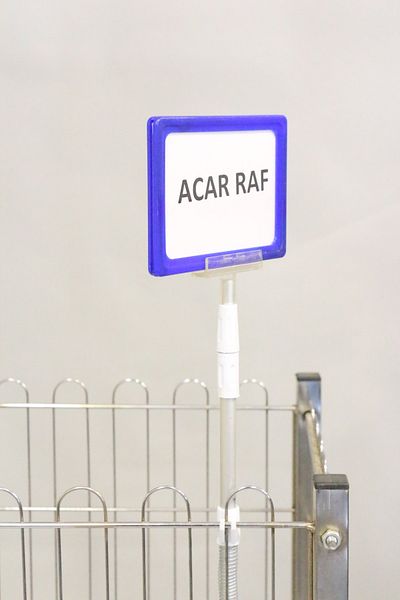 Acar Raf Πλαίσιο προώθησης προϊόντος Πλαστικό και ετικέτα τιμής ελατηρίου Α6 Πλαίσιο μπλε