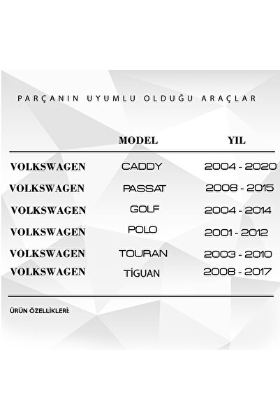 Genel Markalar Vw Uyumlu , Passat, Polo, Caddy, Tiguan, Touran Için Arka Silecek Kol Kapağı