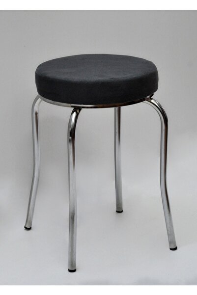 TABURECİM Tabure (1 Adet) Krom Ayaklı, Mina Kumaş, Metal Ahtapot Ayak Aygl-97