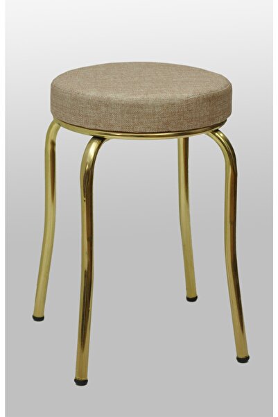 TABURECİM Tabure (1 Adet) Gold Ayaklı, Mina Kumaş, Metal Ahtapot Ayak Aygl-193