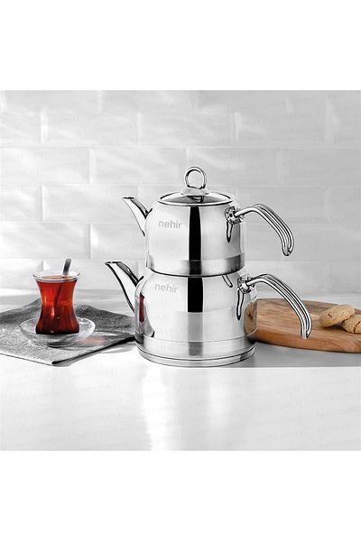 Nehir Lotus Midi Steel Teapot Tk