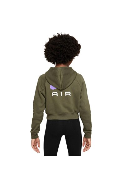 Nike G Nsw Air Ft Hoodie Çocuk Kahverengi Günlük Stil Sweatshirt Dq8932-222