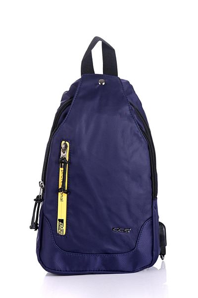ÇÇS 31205 Unisex Navy Blue τσάντα με αδιάβροχο λουράκι ώμου σταυρωτής πλάτης
