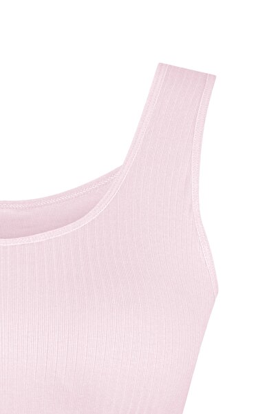 HNX Pink Camisole Thick Strap Padded Women's Bustier