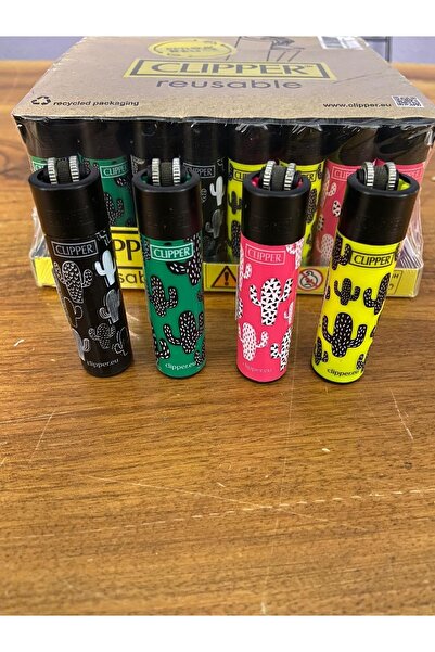 Clipper Renkli Desenli 4'lü Çakmak