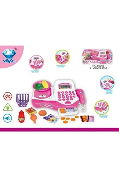 Vardem Terazili Sesli Işıklı Market Kasa Seti Orta Boy Yazar Kasa Aksesuarlı