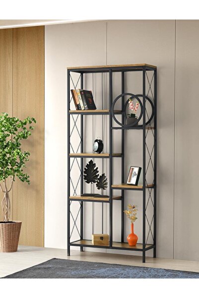 Erezogulları Mobilya Simge Dekoratif Ferforje Kitaplık 80x30x182