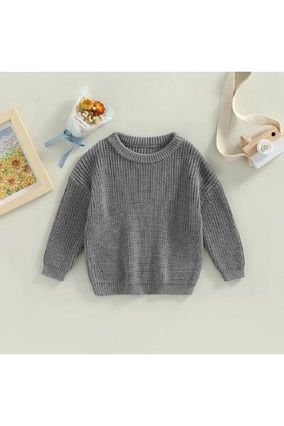 Sparrow Laurel Beniz Kids Unisex Baby Kids Crew Neck Oversize Knitwear Sweater 6 Months-5 Years