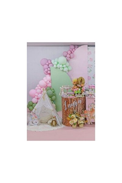BEST PARTİ DOĞUM GÜNÜ PARTİ SÜSLERİ Pink Powder Pink Eucalyptus Mint Green Ba...