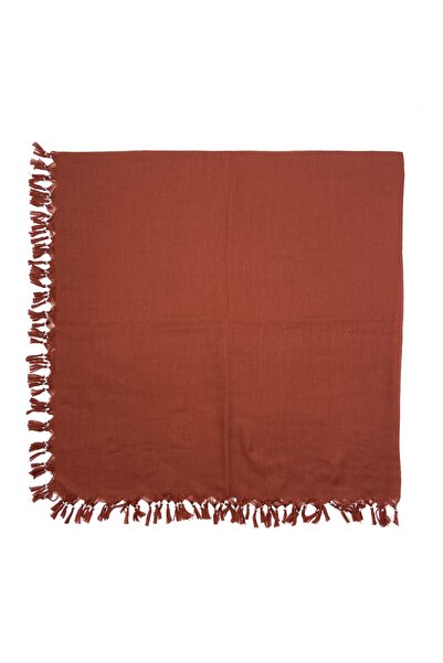 Naz Ipek Renk El Işi Boncuklu Kiremit Yazma 110cm X 110cm