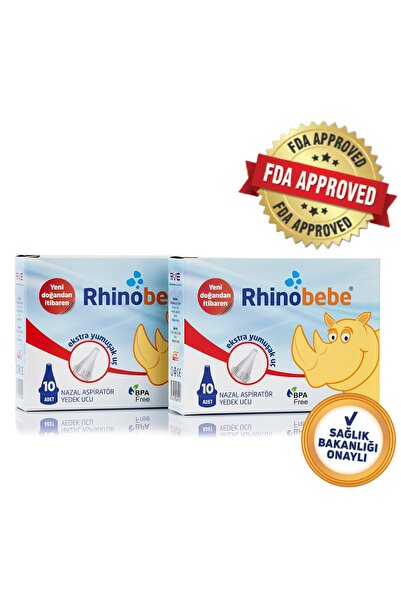 Rhinobebe Bebek Burun Aspiratörü Yedek Uç Tüm Markalar Ile Uyumlu 2 Paket Skt...