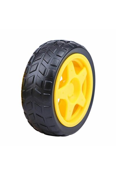 Genel Markalar Tt Tekerlek 2.5x6,8cm Plastik Sarı Oyuncak Araba Rubber Lastik...