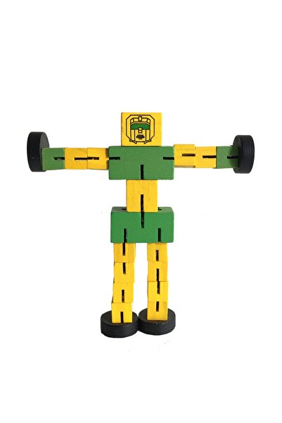 BAK GEL AL Büyük Boy Ahşap Robot Adam