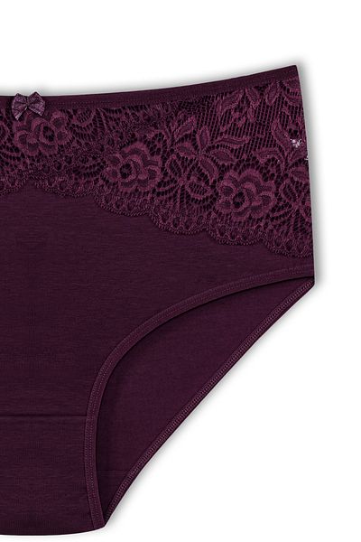 HNX Γυναικεία κιλότα Purple Reverse V Lace Bato